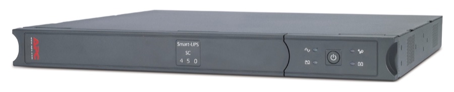 APC Smart-UPS SC 450VA 1U (SC450RMI1U) tampak depan