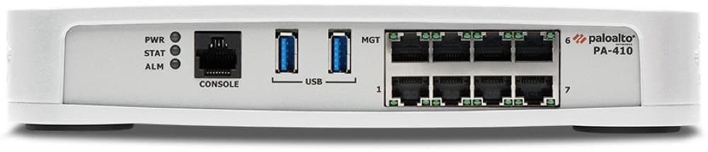 Palo Alto Networks PA-410 tampak depan