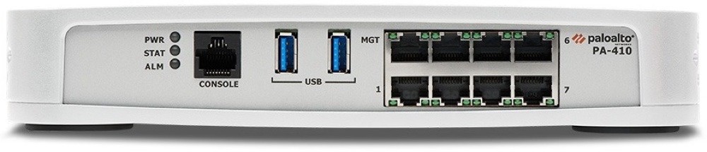 Palo Alto Networks PA-410 tampak depan