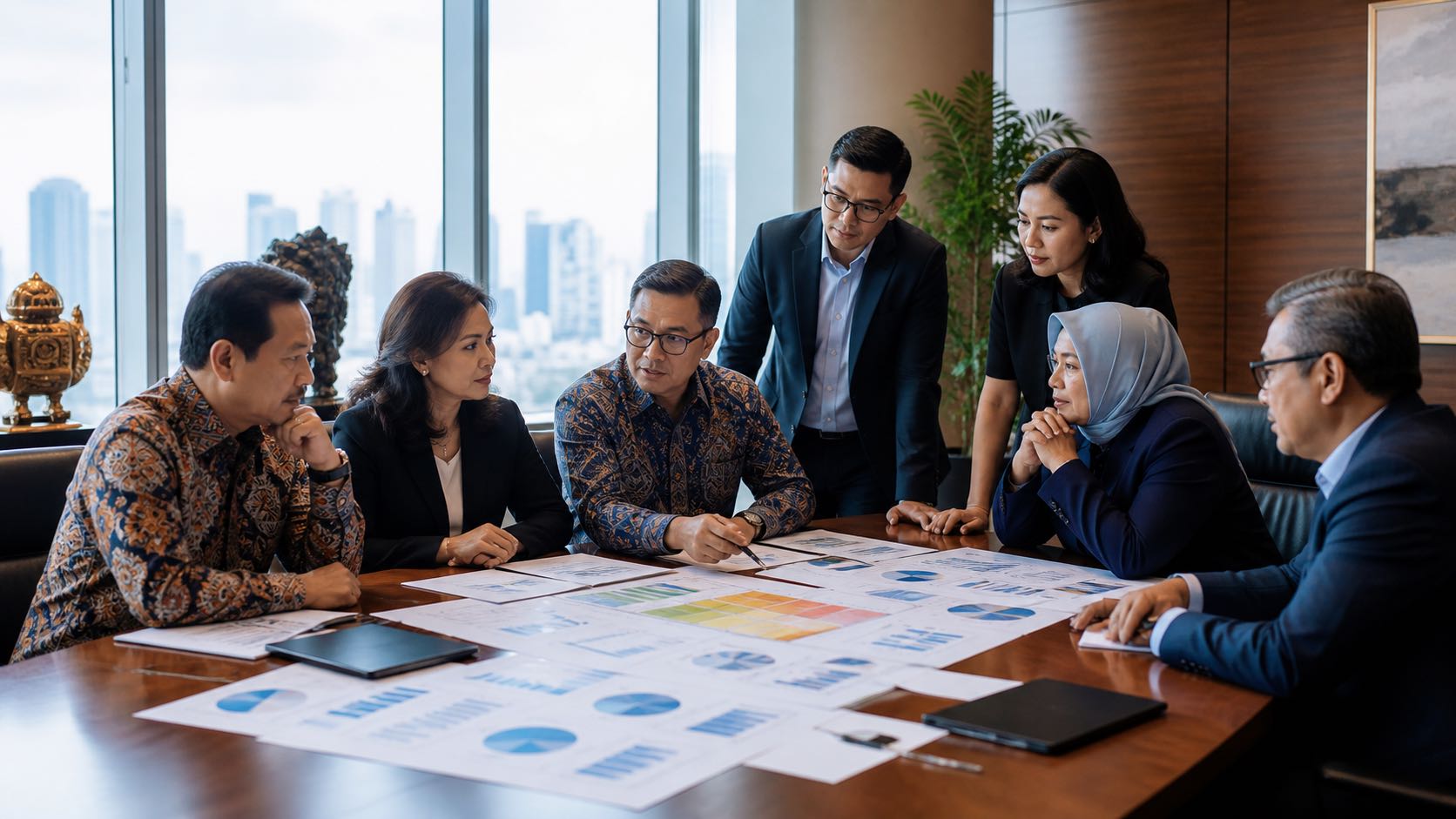 Pimpinan bisnis risiko dan IT menetapkan keputusan teknologi perusahaan